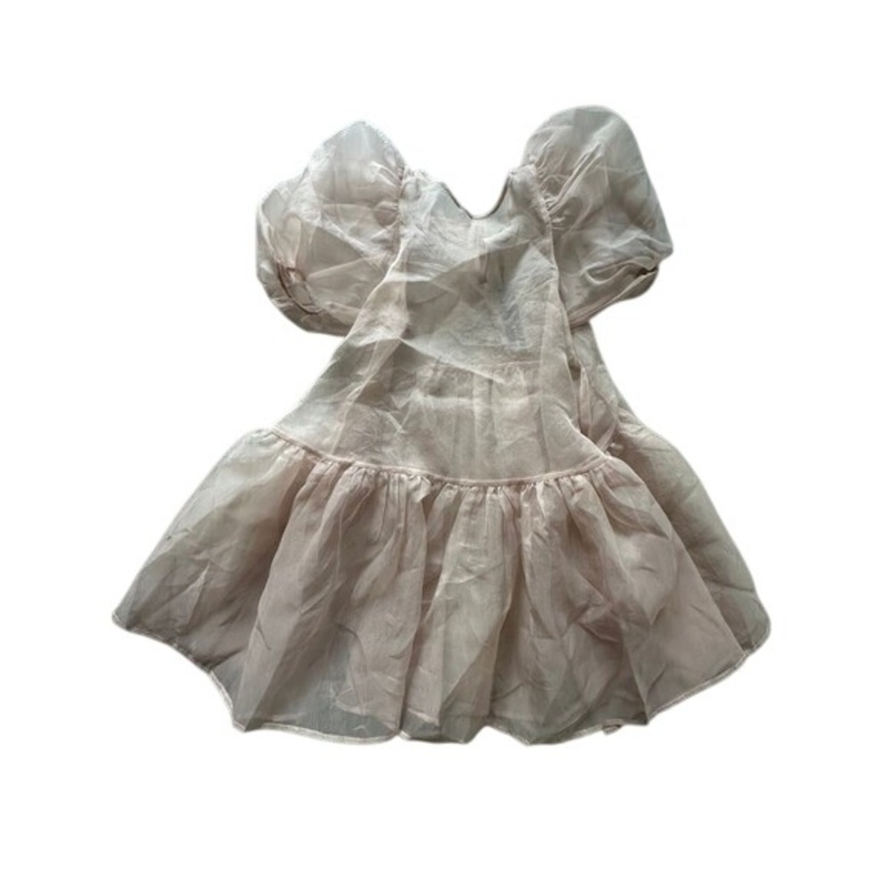 Beulah BabyDoll Mini Dress Overlay in‎ Beige size Large